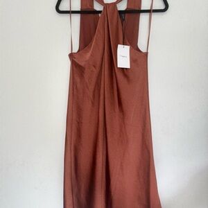 Theory Women's Rust Backless Dress